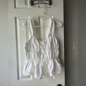 White Sleeveless Top